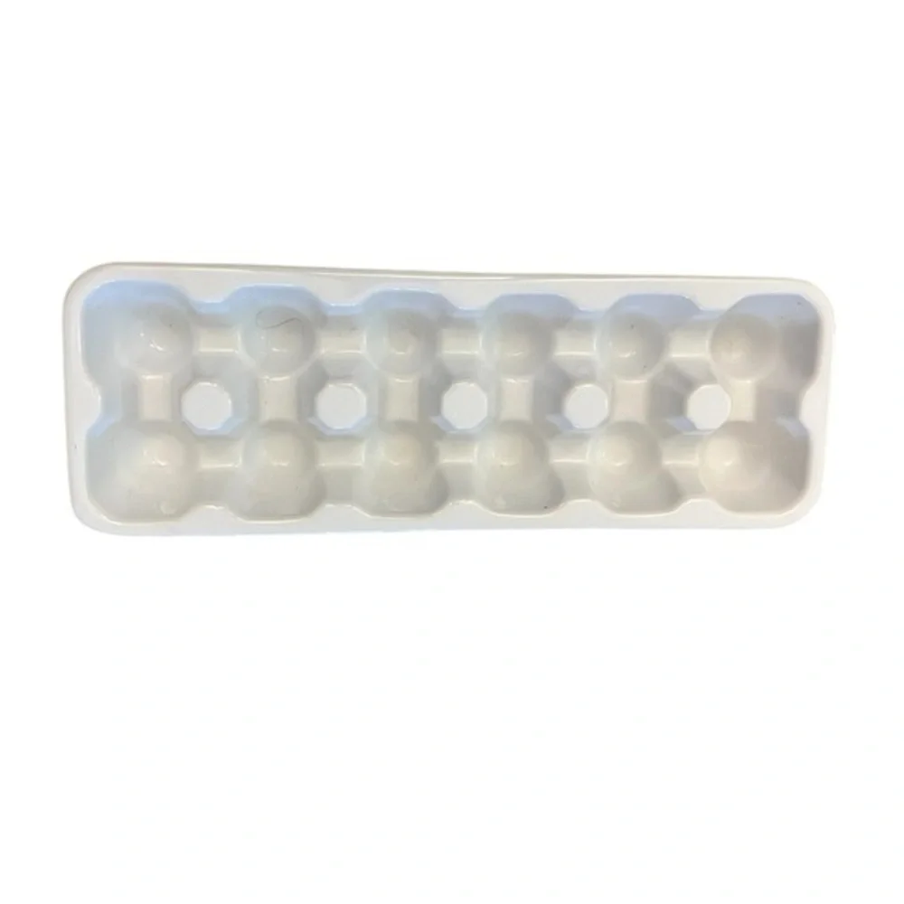 WORLD MARKET vintage white ceramic 1 dozen egg carton / tray / holder